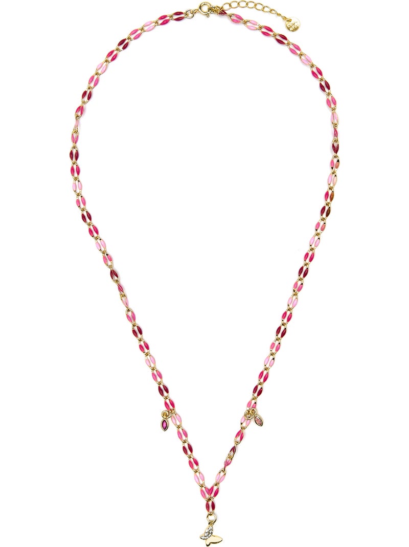 Collier Luxenter en argent sterling 925 et laqué rose avec finition or jaune 18 carats - Axelon Rose - Kiabi