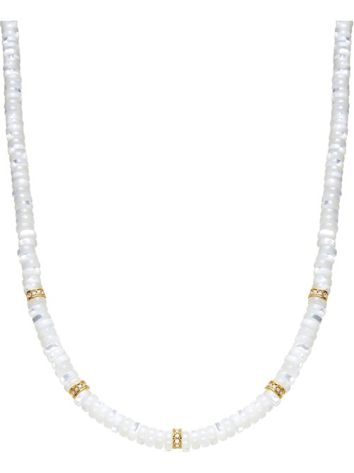 Collier Luxenter en argent sterling 925 et nacre blanche, finition or jaune 18 carats - Landir - Kiabi Collier Luxenter en argent sterling 925 et nacre blanche, finition or jaune 18 carats - Landir - Kiabi
