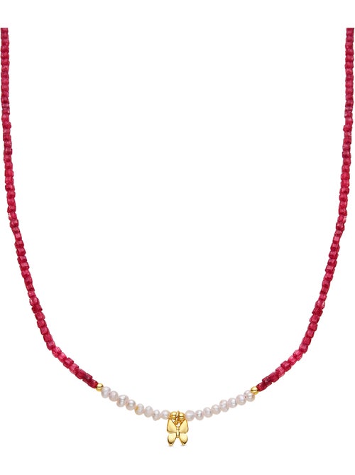 Collier Luxenter en argent sterling 925 et perle blanche avec finition or jaune 18 carats - Gama - Kiabi Collier Luxenter en argent sterling 925 et perle blanche avec finition or jaune 18 carats - Gama - Kiabi