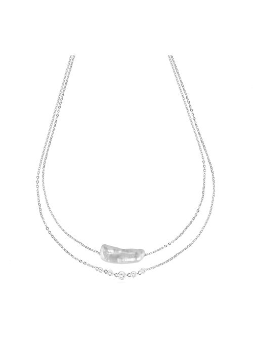 Collier Luxenter en argent sterling 925 et perle blanche avec finition rhodium - Danysda - Kiabi Collier Luxenter en argent sterling 925 et perle blanche avec finition rhodium - Danysda - Kiabi