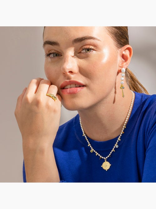 Collier Luxenter en argent sterling 925 et perle blanche, finition or 18 carats - Thydo - Kiabi Collier Luxenter en argent sterling 925 et perle blanche, finition or 18 carats - Thydo - Kiabi
