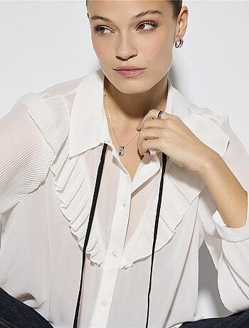 Collier Luxenter en Argent Sterling 925 et Zircon Saphir rhodié - Nikoa