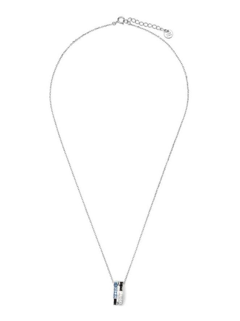 Collier Luxenter en Argent Sterling 925 et Zircon Saphir rhodié - Nikoa Bleu - Kiabi