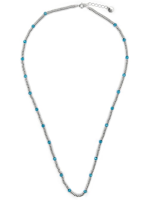 Collier Luxenter en argent sterling 925 et zircone aigue-marine avec finition rhodium - Deli - Kiabi Collier Luxenter en argent sterling 925 et zircone aigue-marine avec finition rhodium - Deli - Kiabi