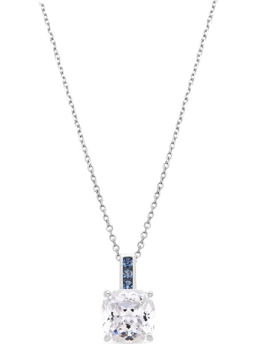 Collier Luxenter en argent sterling 925 et zircone aquamarine avec finition rhodium - Xephass - Kiabi