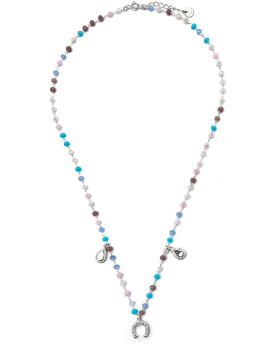 Collier Luxenter en argent sterling 925 et zircone aquamarine, finition rhodium - Neusne - Kiabi Collier Luxenter en argent sterling 925 et zircone aquamarine, finition rhodium - Neusne - Kiabi