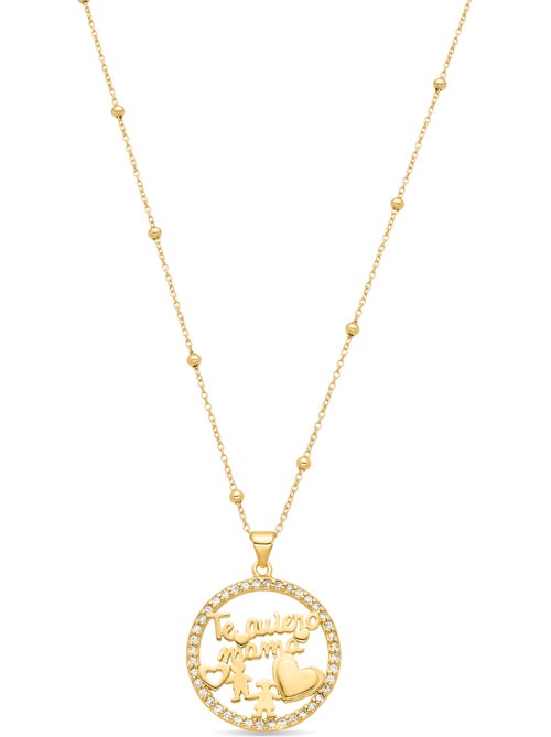 Collier Luxenter en argent sterling 925 et zircone brillante avec finition en or jaune 18 k - Mama - Kiabi Collier Luxenter en argent sterling 925 et zircone brillante avec finition en or jaune 18 k - Mama - Kiabi