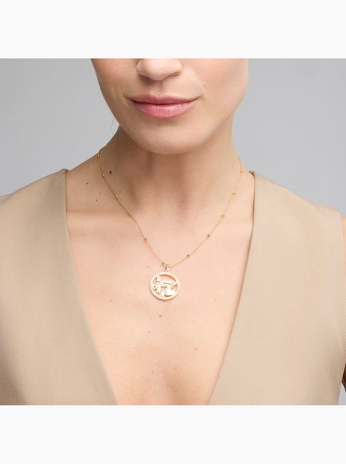 Collier Luxenter en argent sterling 925 et zircone brillante avec finition en or jaune 18 k - Mama - Kiabi Collier Luxenter en argent sterling 925 et zircone brillante avec finition en or jaune 18 k - Mama - Kiabi