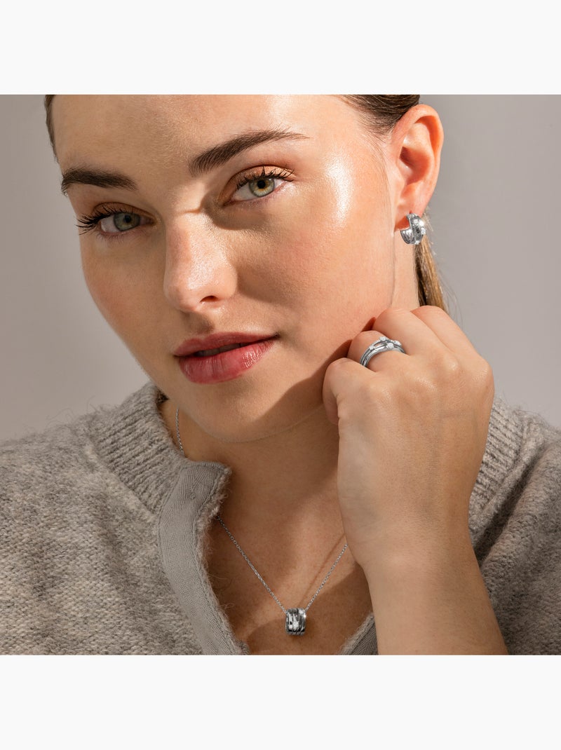 Collier Luxenter en argent sterling 925 et zircone brillante avec finition en rhodium - Duvid Argent - Kiabi