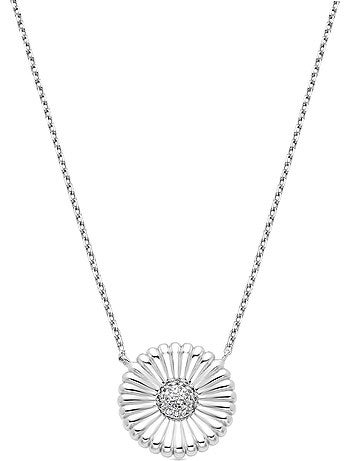 Collier Luxenter en argent sterling 925 et zircone brillante avec finition en rhodium - Olie