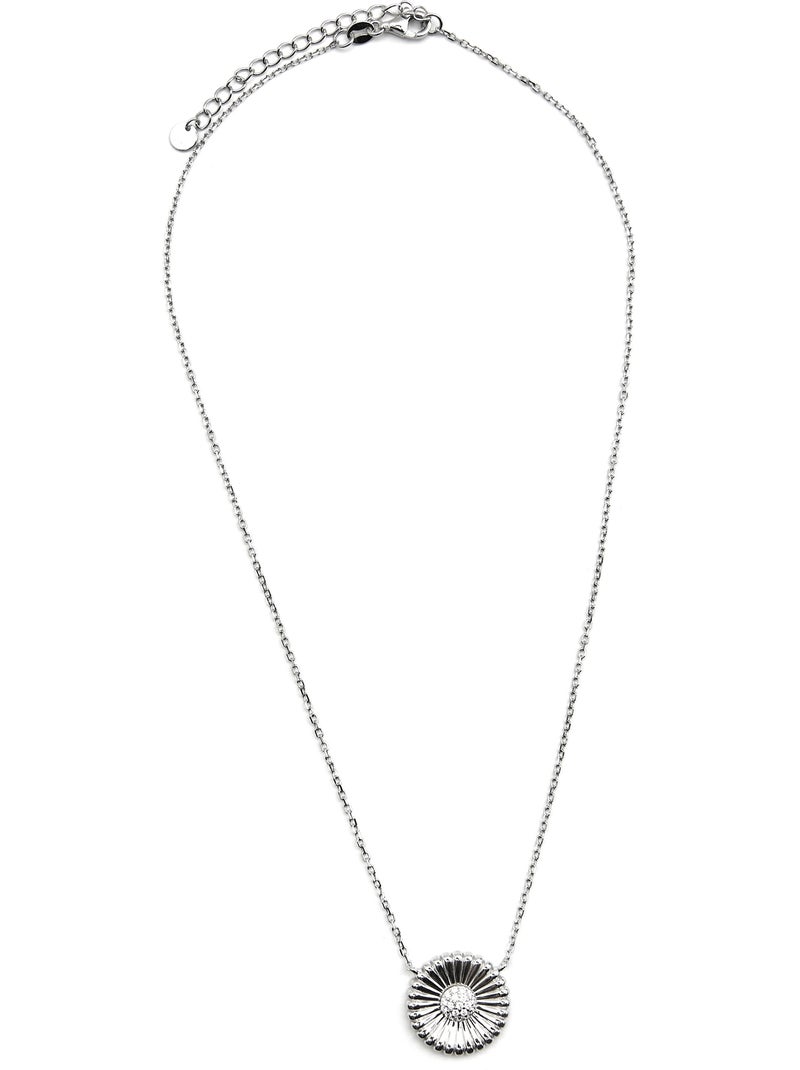 Collier Luxenter en argent sterling 925 et zircone brillante avec finition en rhodium - Olie Argent - Kiabi
