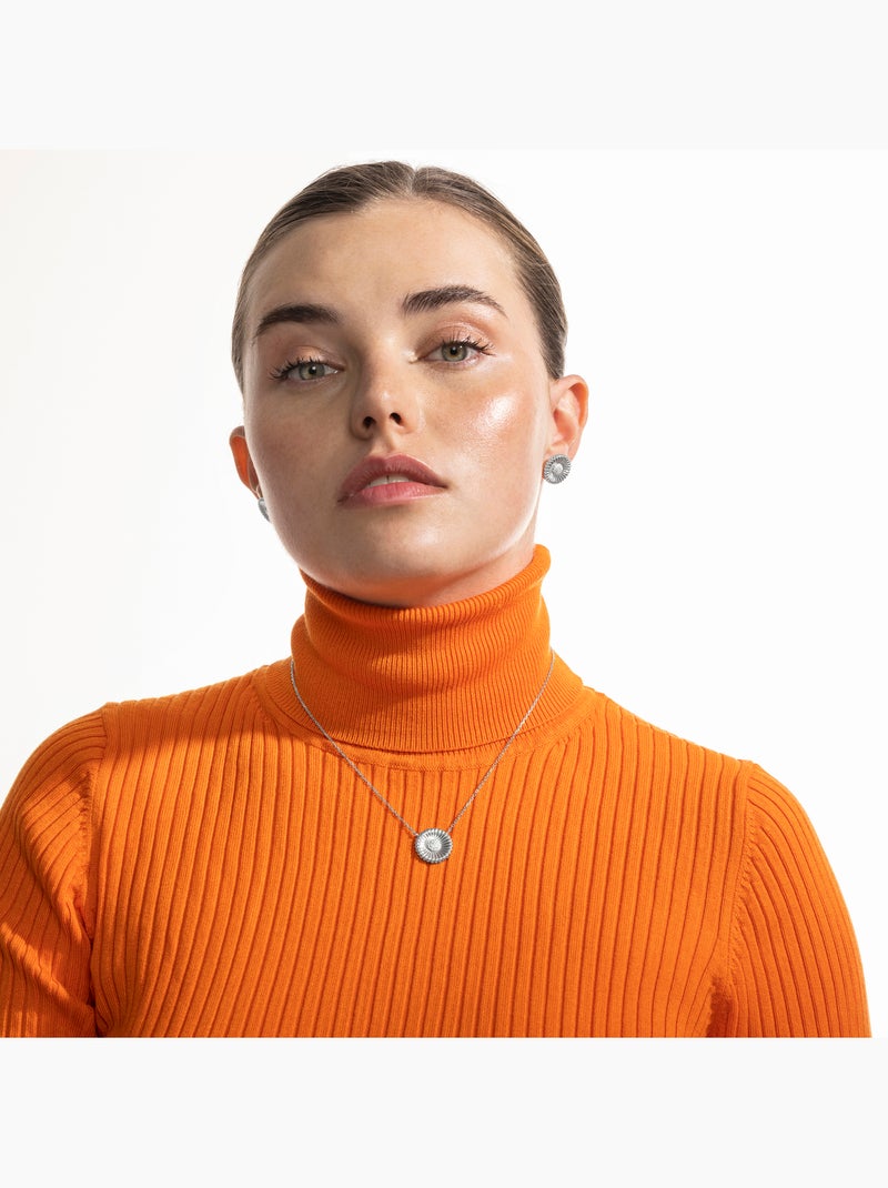 Collier Luxenter en argent sterling 925 et zircone brillante avec finition en rhodium - Olie Blanc - Kiabi