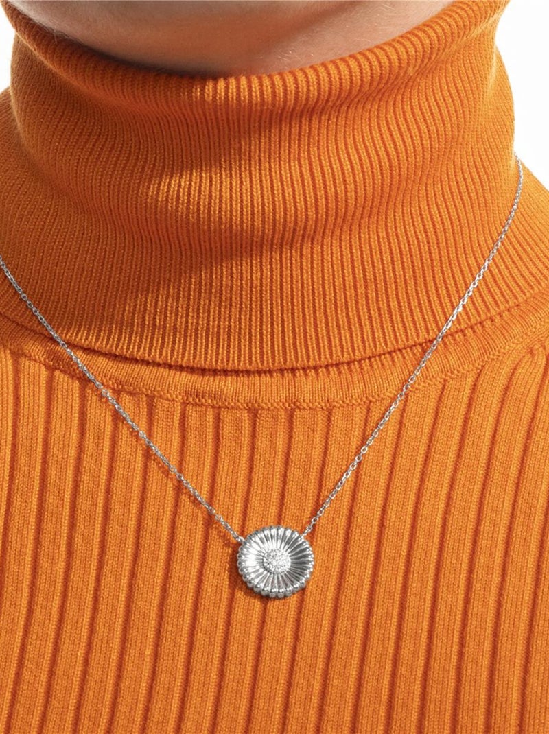 Collier Luxenter en argent sterling 925 et zircone brillante avec finition en rhodium - Olie Blanc - Kiabi