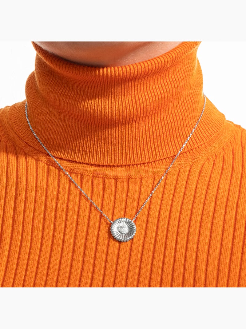Collier Luxenter en argent sterling 925 et zircone brillante avec finition en rhodium - Olie Blanc - Kiabi