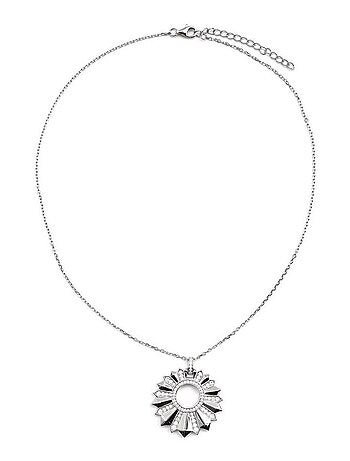 Collier Luxenter en argent sterling 925 et zircone brillante avec finition en rhodium - Saneda