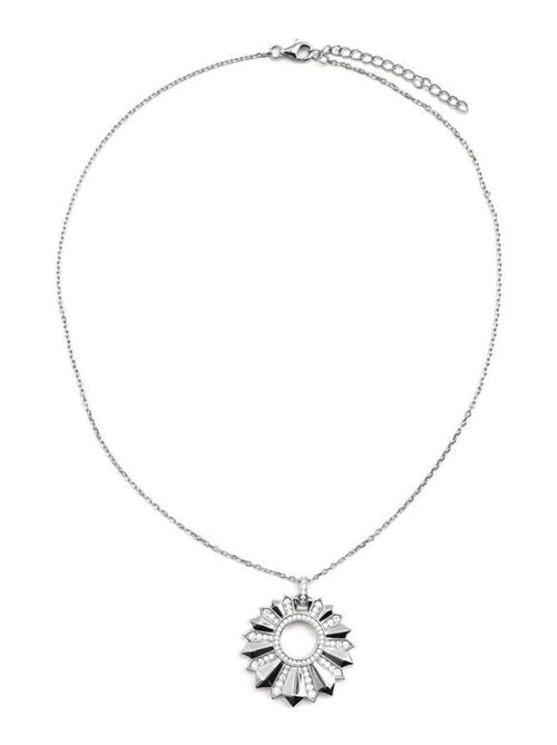 Collier Luxenter en argent sterling 925 et zircone brillante avec finition en rhodium - Saneda - Kiabi