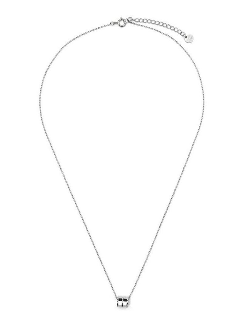 Collier Luxenter en argent sterling 925 et zircone brillante avec finition rhodium - Shanax Blanc - Kiabi