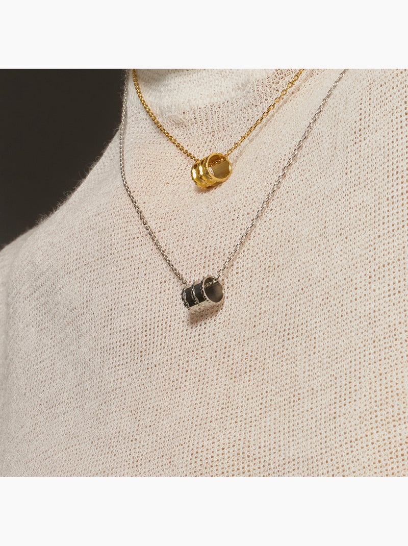 Collier Luxenter en argent sterling 925 et zircone brillante avec finition rhodium - Shanax Blanc - Kiabi