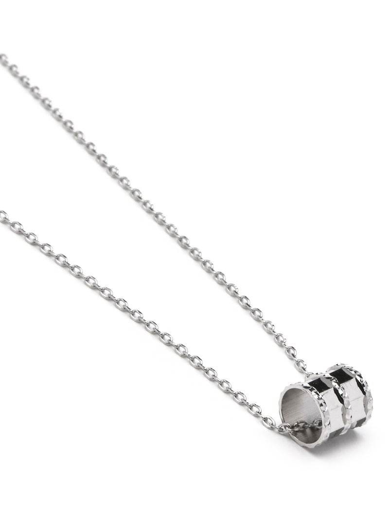 Collier Luxenter en argent sterling 925 et zircone brillante avec finition rhodium - Shanax Blanc - Kiabi