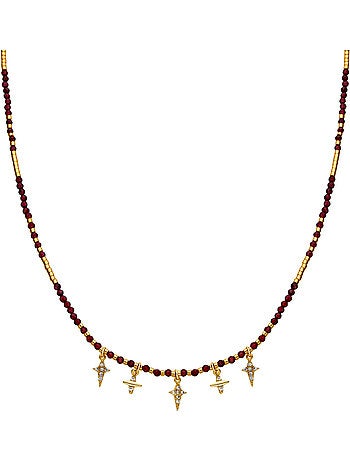 Collier Luxenter en argent sterling 925 et zircone brillante, finition or 18 carats - Paila