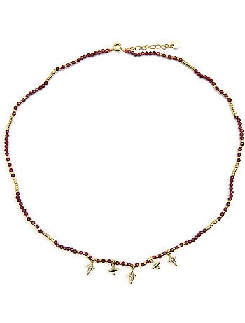 Collier Luxenter en argent sterling 925 et zircone brillante, finition or 18 carats - Paila