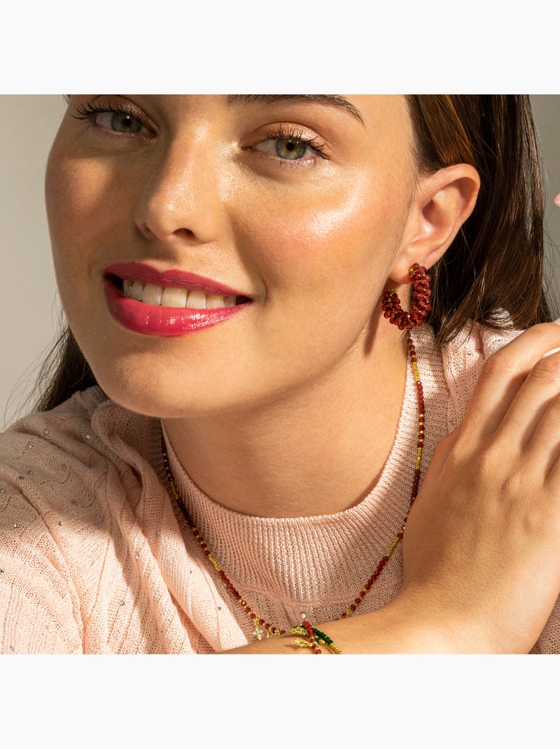 Collier Luxenter en argent sterling 925 et zircone brillante, finition or 18 carats - Paila Argent - Kiabi