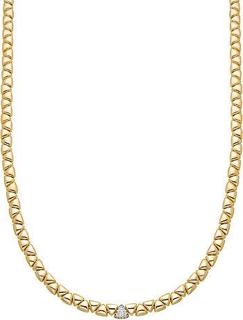 Collier Luxenter en argent sterling 925 et zircone brillante, finition or jaune 18 carats - Gaskel