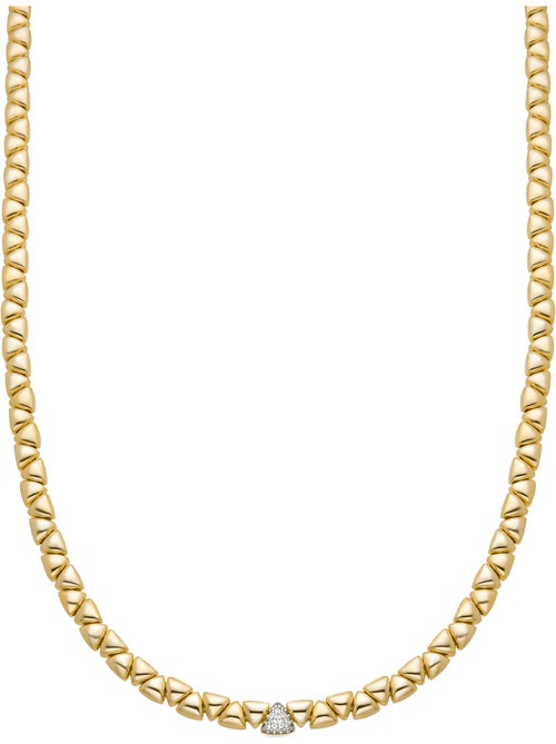Collier Luxenter en argent sterling 925 et zircone brillante, finition or jaune 18 carats - Gaskel - Kiabi Collier Luxenter en argent sterling 925 et zircone brillante, finition or jaune 18 carats - Gaskel - Kiabi