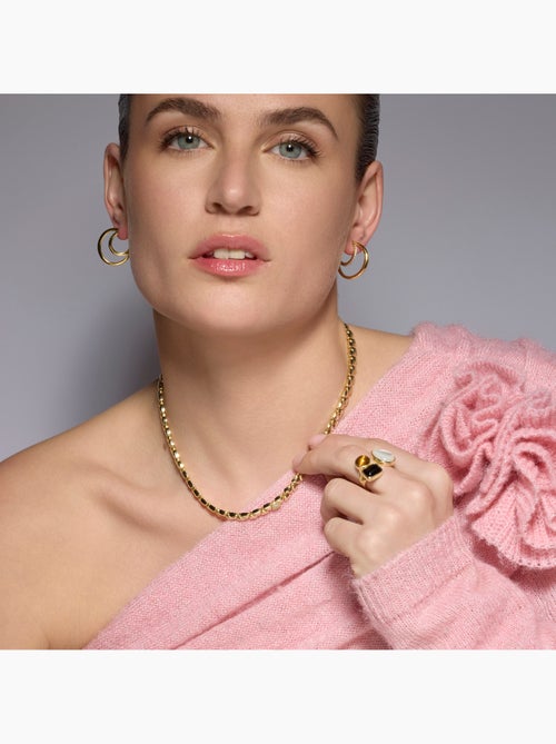 Collier Luxenter en argent sterling 925 et zircone brillante, finition or jaune 18 carats - Gaskel - Kiabi Collier Luxenter en argent sterling 925 et zircone brillante, finition or jaune 18 carats - Gaskel - Kiabi