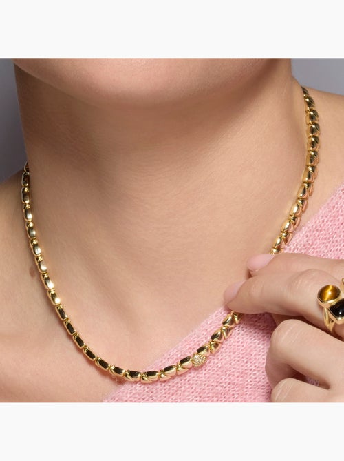 Collier Luxenter en argent sterling 925 et zircone brillante, finition or jaune 18 carats - Gaskel - Kiabi Collier Luxenter en argent sterling 925 et zircone brillante, finition or jaune 18 carats - Gaskel - Kiabi