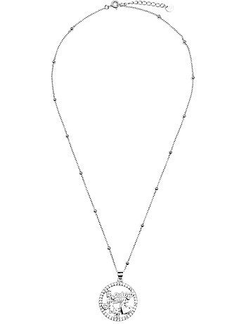 Collier Luxenter en argent sterling 925 et zircone brillante, finition rhodium - Mama