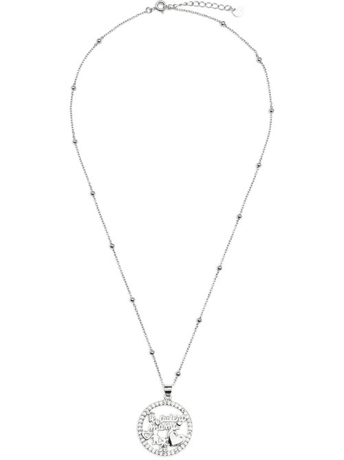 Collier Luxenter en argent sterling 925 et zircone brillante, finition rhodium - Mama - Kiabi