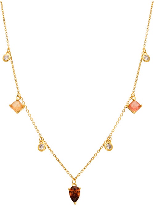 Collier Luxenter en argent sterling 925 et zircone brune finition or 18k - Irul - Kiabi Collier Luxenter en argent sterling 925 et zircone brune finition or 18k - Irul - Kiabi