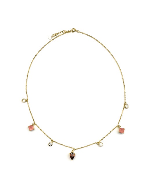 Collier Luxenter en argent sterling 925 et zircone brune finition or 18k - Irul - Kiabi Collier Luxenter en argent sterling 925 et zircone brune finition or 18k - Irul - Kiabi