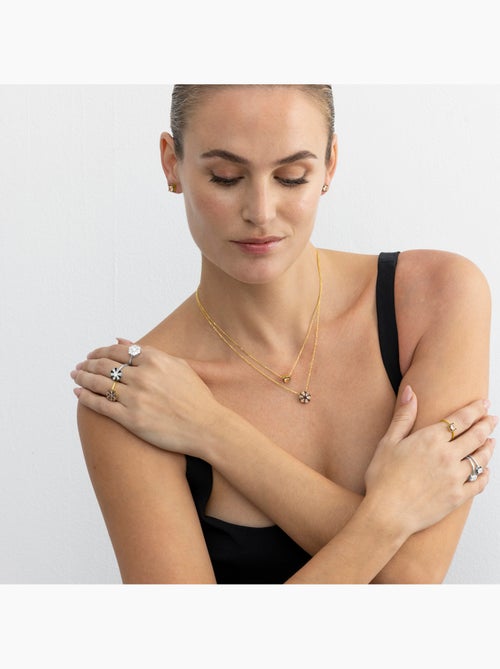 Collier Luxenter en argent sterling 925 et zircone brune finition or 18k - Lehak - Kiabi Collier Luxenter en argent sterling 925 et zircone brune finition or 18k - Lehak - Kiabi