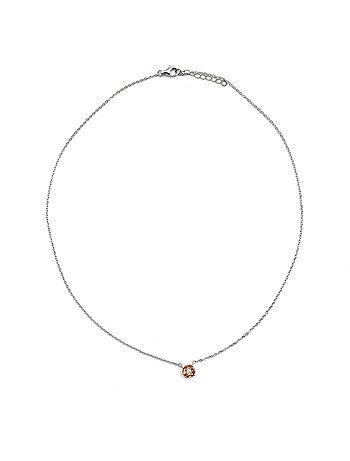 Collier Luxenter en argent sterling 925 et zircone champagne finition rhodium - Siankho