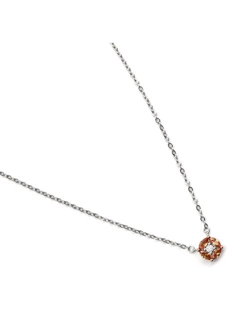 Collier Luxenter en argent sterling 925 et zircone champagne finition rhodium - Siankho - Kiabi