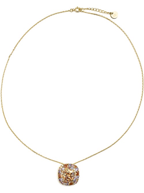 Collier Luxenter en argent sterling 925 et zircone multicolore avec finition et plaqué or 18k - Uxre - Kiabi