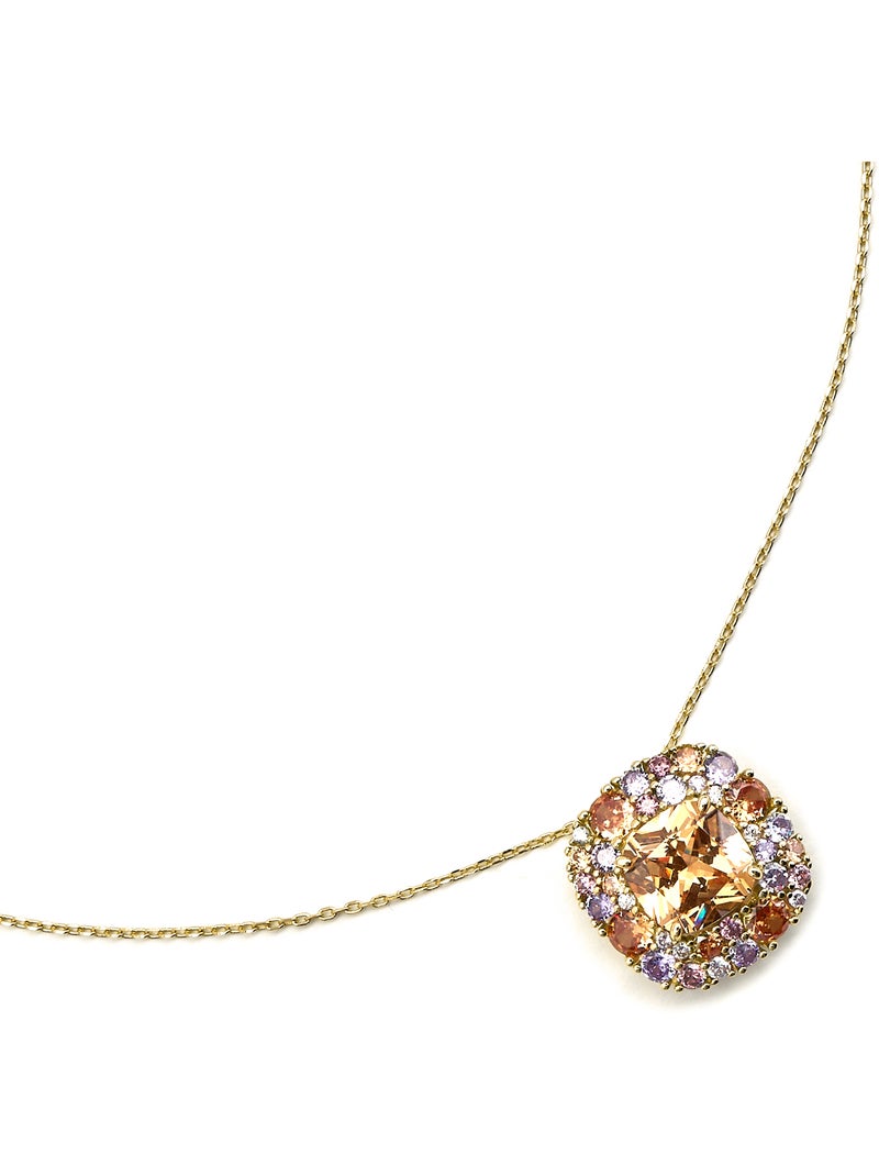 Collier Luxenter en argent sterling 925 et zircone multicolore avec finition et plaqué or 18k - Uxre Multicolore - Kiabi