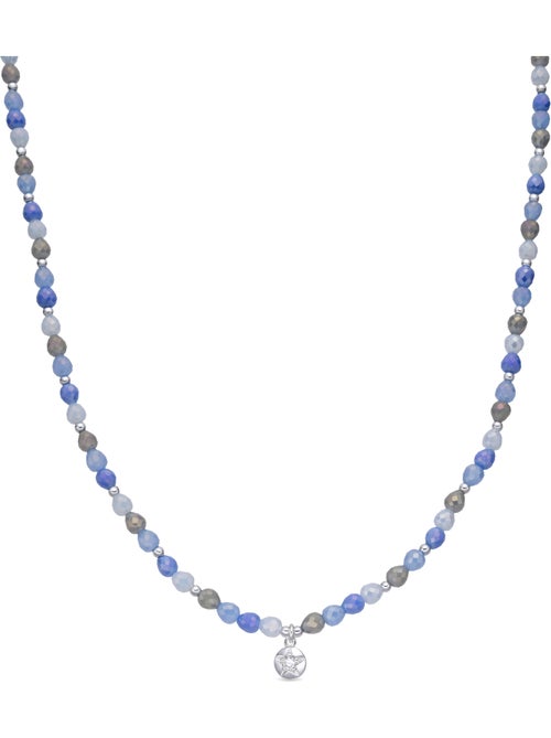 Collier Luxenter en cristal bleu avec finition rhodium - Likdu - Kiabi