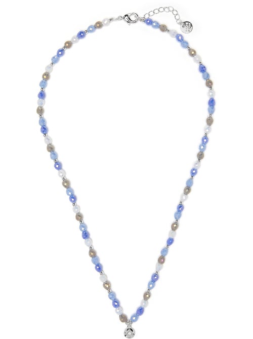 Collier Luxenter en cristal bleu avec finition rhodium - Likdu - Kiabi
