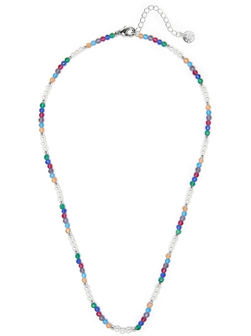 Collier Luxenter en cristal multicolore finition rhodium - Sury Multicolore - Kiabi