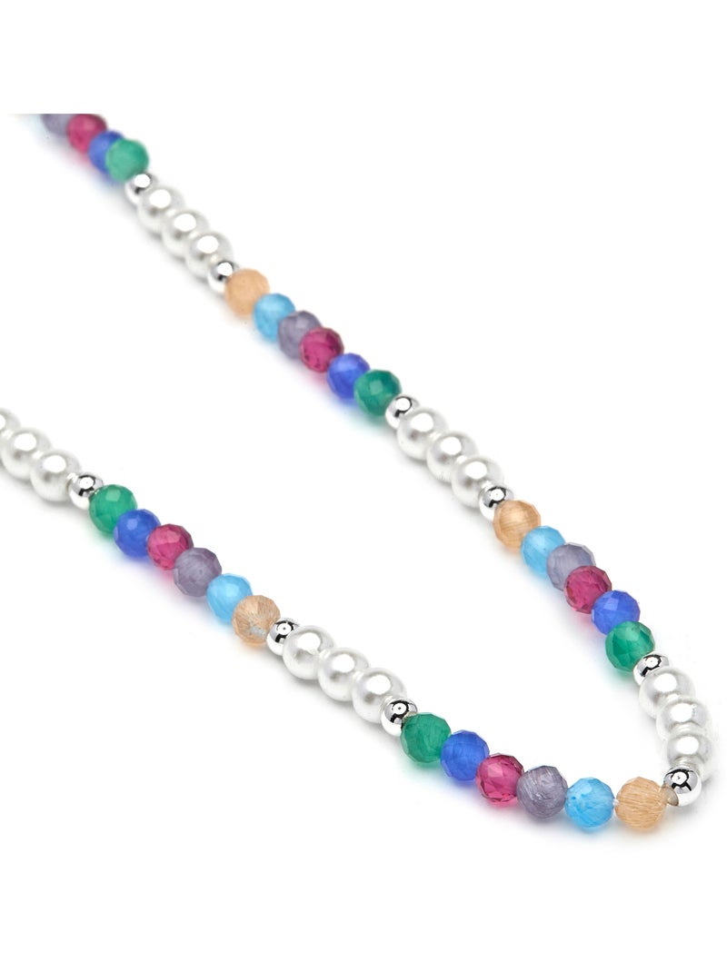 Collier Luxenter en cristal multicolore finition rhodium - Sury Multicolore - Kiabi