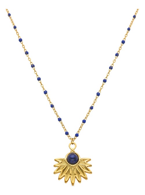 Collier Luxenter en lapis-lazuli naturel, finition or jaune 18 carats - Viwing - Kiabi Collier Luxenter en lapis-lazuli naturel, finition or jaune 18 carats - Viwing - Kiabi
