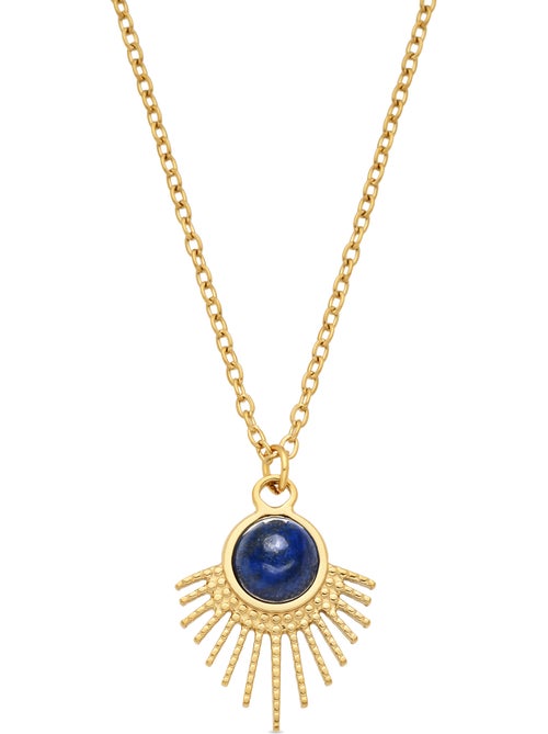 Collier Luxenter en lapis-lazuli naturel, finition or jaune 18k - Ankyo - Kiabi