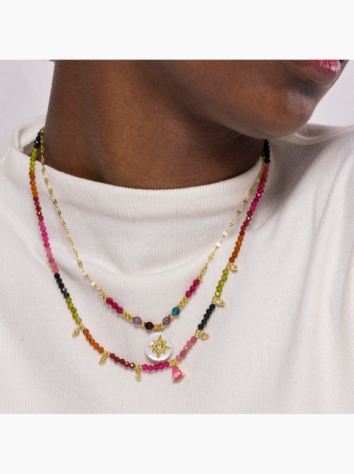 Collier Luxenter en nacre blanche et plaqué or 18k - Zador - Kiabi
