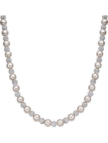 Collier Luxenter en nacre blanche, finition argentée - Zurgrak