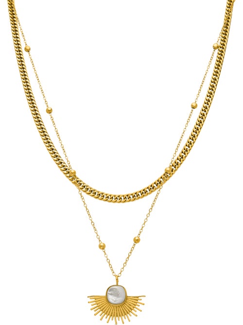 Collier Luxenter en nacre blanche, finition or 18 carats - Sycu - Kiabi