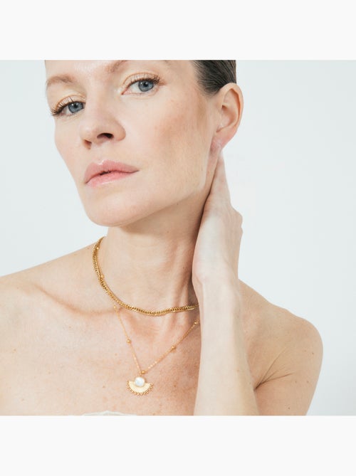 Collier Luxenter en nacre blanche, finition or 18 carats - Sycu - Kiabi