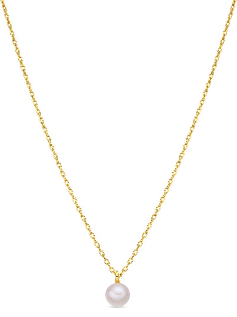 Collier Luxenter en perle blanche avec finition en or jaune 18 carats - Talori Multicolore - Kiabi